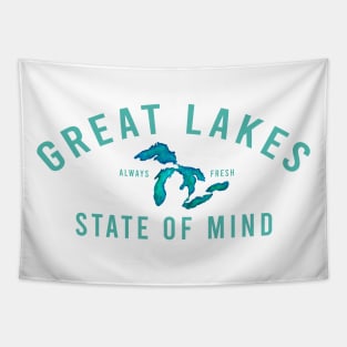 Great Lakes State of Mind Blue Lakes Tapestry