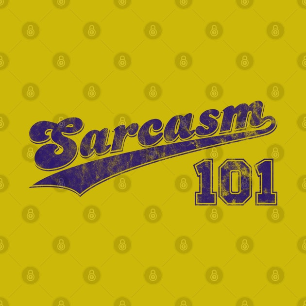 Sarcasm 101 sports logo by Phil Tessier