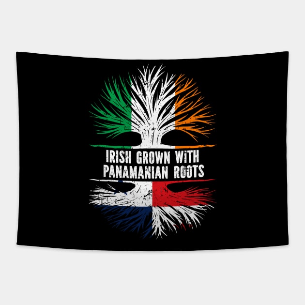 Irish Grown With Panamanian Roots Ireland Flag Tapestry by silvercoin