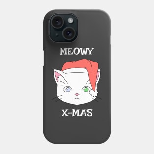 Meowy xmas cat says Phone Case