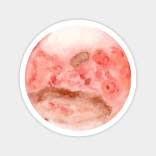 Mars Watercolor Illustration Magnet