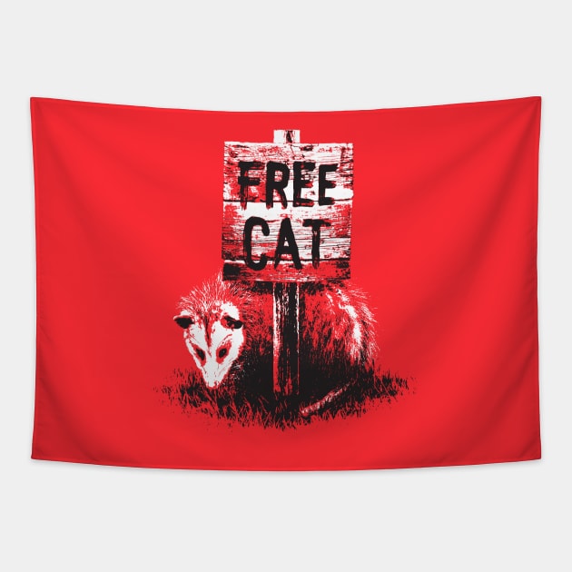 Free cat possum Tapestry by zula