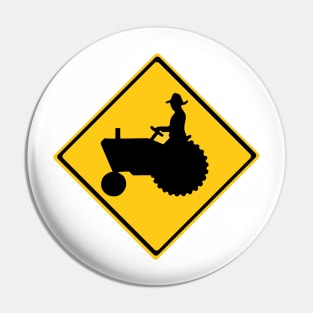 Farm Vehicles Warning Sign Pin