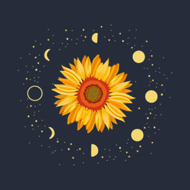 moon phases sunflower Moon Phases Sunflower Kids TShirt TeePublic