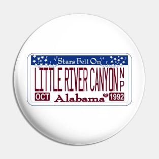 Little River Canyon National Preserve license plate Pin