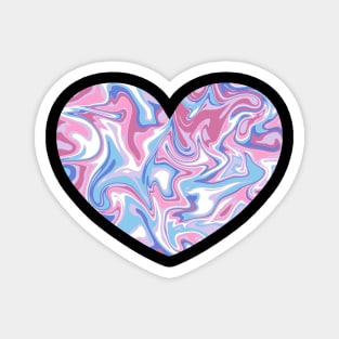 Bigender Pride Marble Heart Magnet