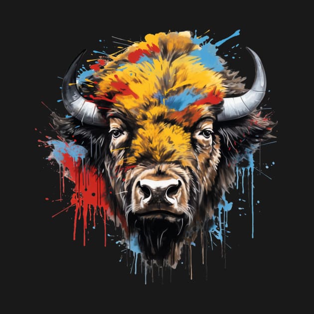 Graffiti American Bison by OspreyElliottDesigns