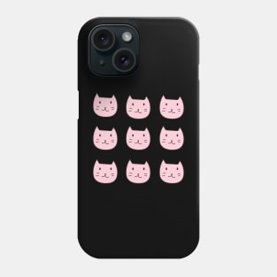 9 Pack Smiley Cat Pink Phone Case
