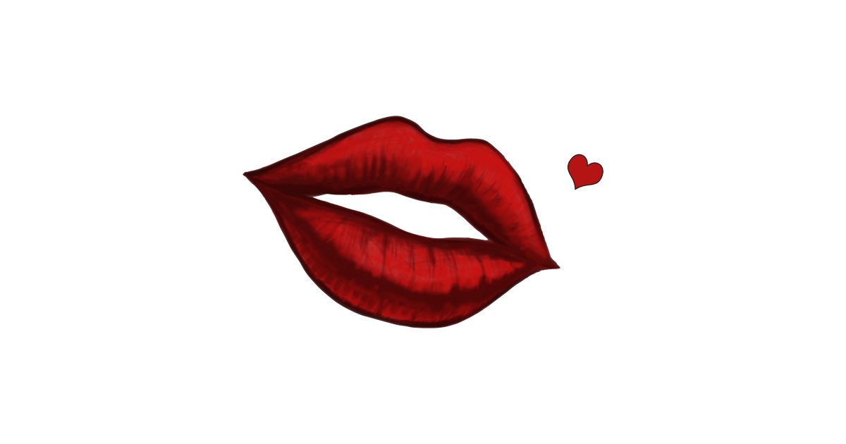 Поцелуй рисунок губы