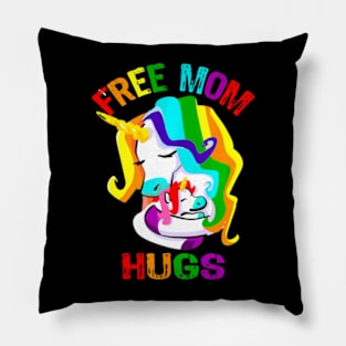 Free Mom Hugs LGBT Gay Pride Pillow