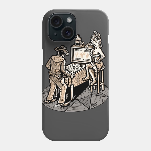 Shootenanny Pinball Cowboy Saloon Arcade Phone Case by BradAlbright