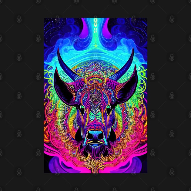 Psychedelic Pop art - OX by SimSang