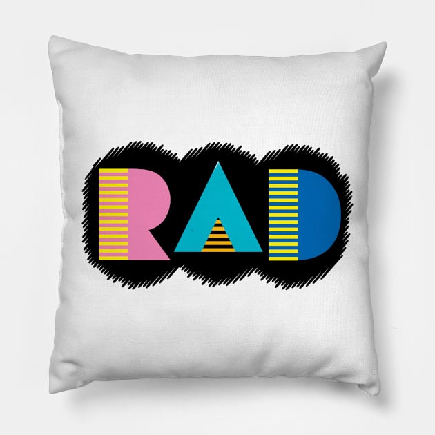 Rad Pillow by BrushingBlu-LTD