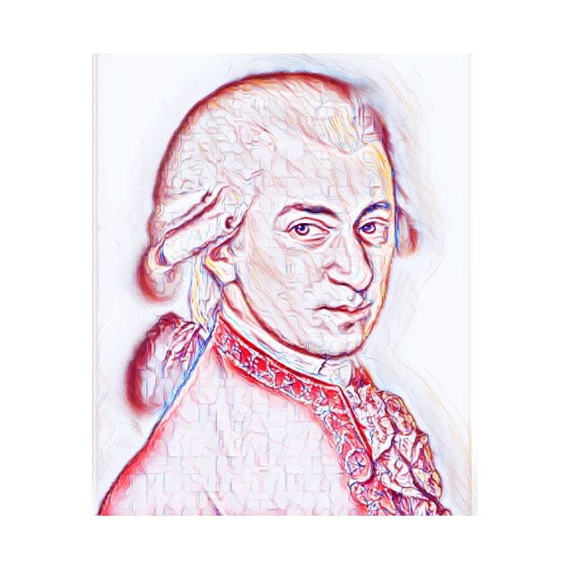 Wolfgang Amadeus Mozart Portrait | Wolfgang Amadeus Mozart Artwork | Line Art by JustLit