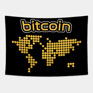 The Global Movement: Bitcoin World Map Tapestry