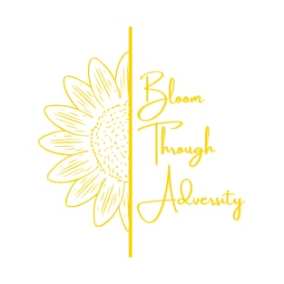 Bloom Through Adversity - Half Sunflower (Yellow) T-Shirt