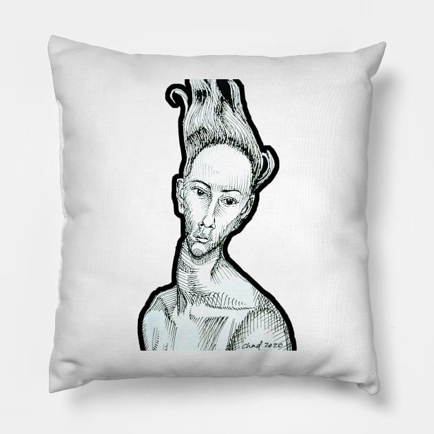 Wisp (anorexia) Pillow by chadtheartist