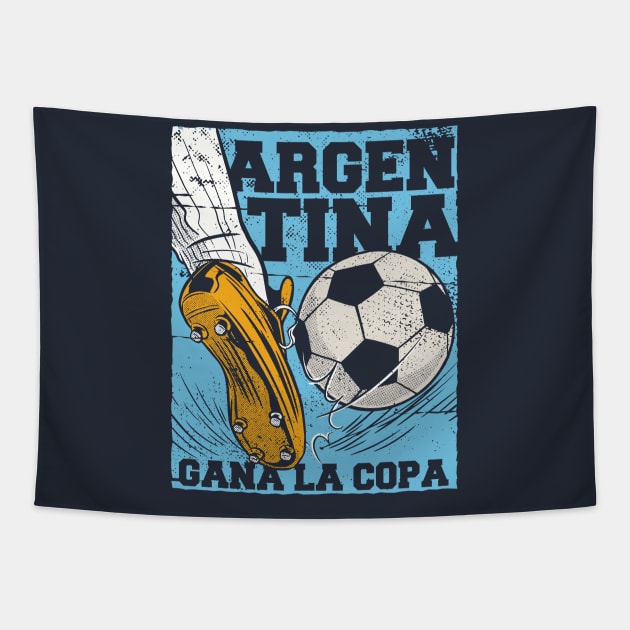 Argentina Gana la Copa // Argentina Win the Cup Tapestry by SLAG_Creative