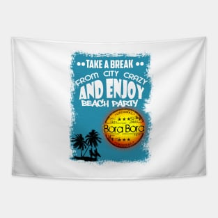 Bora Bora Summer Beach Tapestry