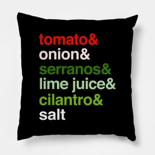 Deconstructed Pico de Gallo: Foods of the World - Mexico Pillow