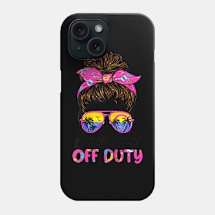 Last day of school Lunch Lady off duty Messy Bun Hair Phone Case