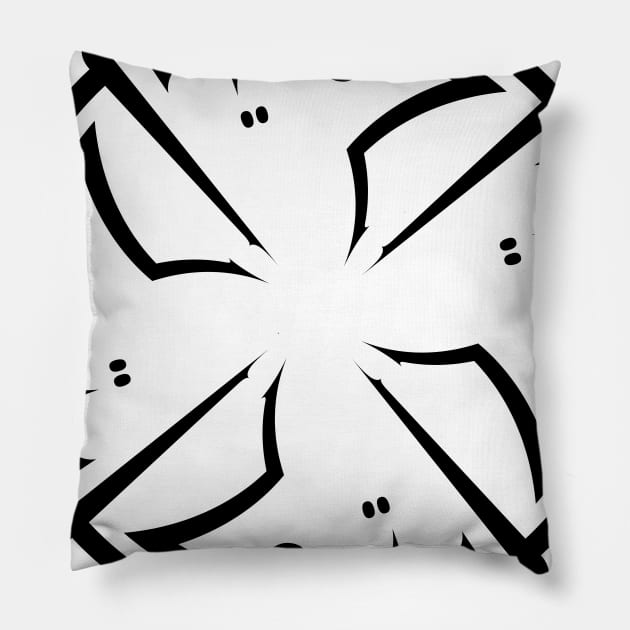 Carter in Cat/Farsi/Arabic Pillow by coexiststudio