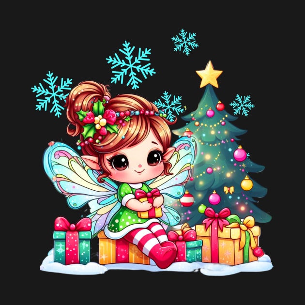 Christmas Fairy Christmas Presents Christmas Tree Snowflakes by Tees 4 Thee