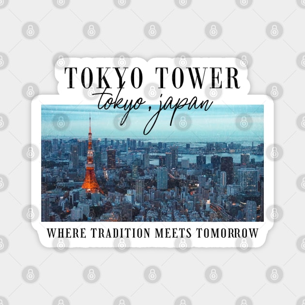 Tokyo Tower Tokyo Japan Magnet by Odetee