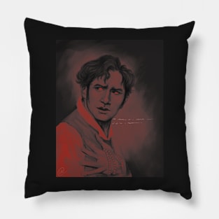 Jonathan Harker (from Dracula) a digital painting Pillow