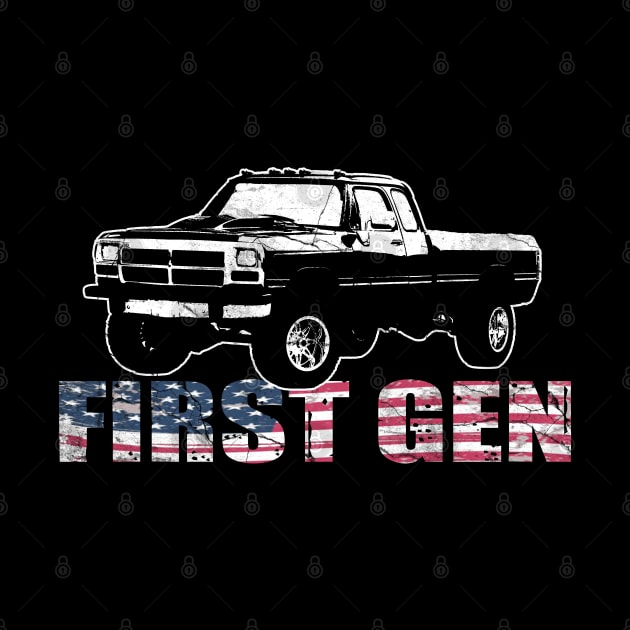 First Gen cummins Dodge ram truck Squarebody First generation Truck Classic American 1st gen Pickup by JayD World