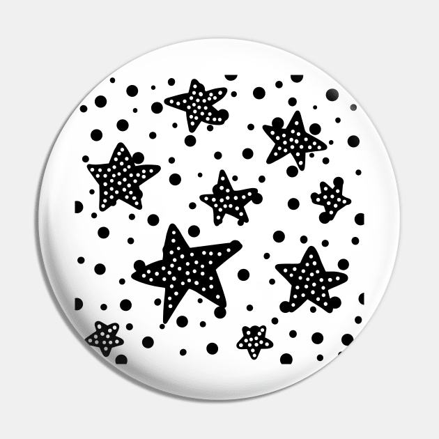 Black and white star shining Pin by bigmoments