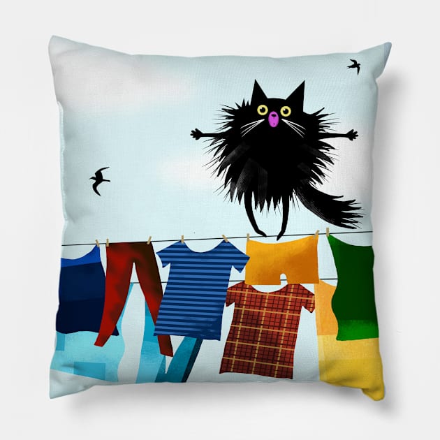 The Tightrope Walker Pillow by Scratch