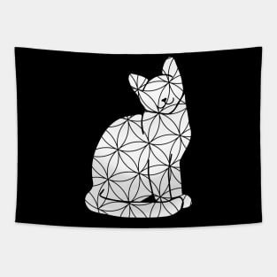 Funny Cat Cat Geometry T-shirt Tapestry