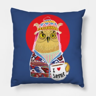 Summer owl Pillow