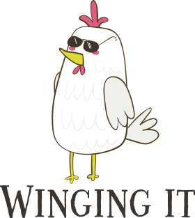Winging It, Cool Funny Chicken Magnet