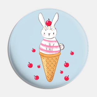 Bunny Ice Cream Pin