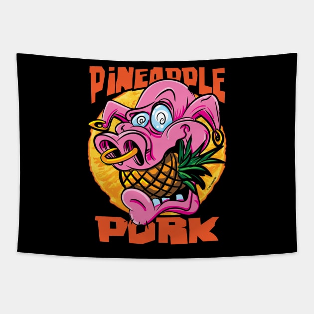 Pineapple Pork Tapestry by eShirtLabs