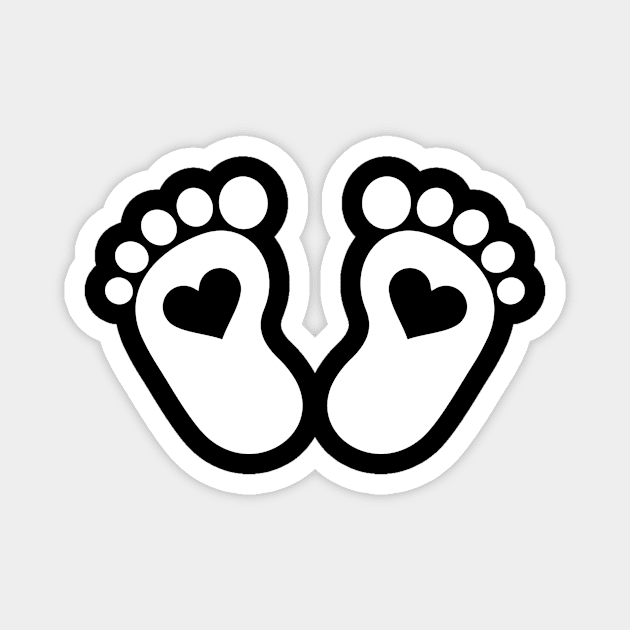 Baby feet Magnet by Designzz