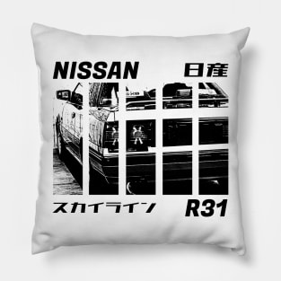 NISSAN SKYLINE GTS R31 Black 'N White 3 Pillow