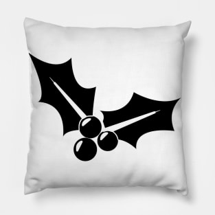 Christmas Mistletoe - Black and White 2 Pillow