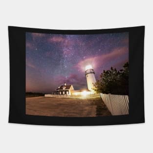 Cape Cod Truro Massachusetts Highland Light Starry Sky Tapestry