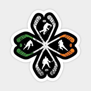 Hockey Stick Shamrock  Saint Patrick'S Day Magnet