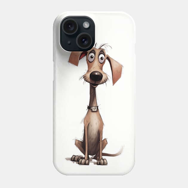 Funny Happy Coward Dog Phone Case by JunkyDotCom