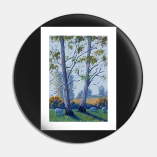 Gum Trees in the Afternoon - Oil on Board Pin