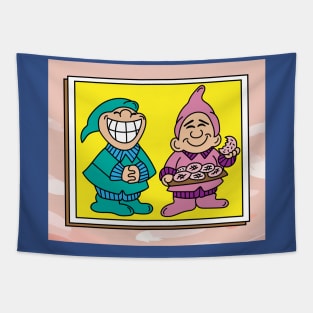 Funny Dwarf Garden Gnome Tapestry