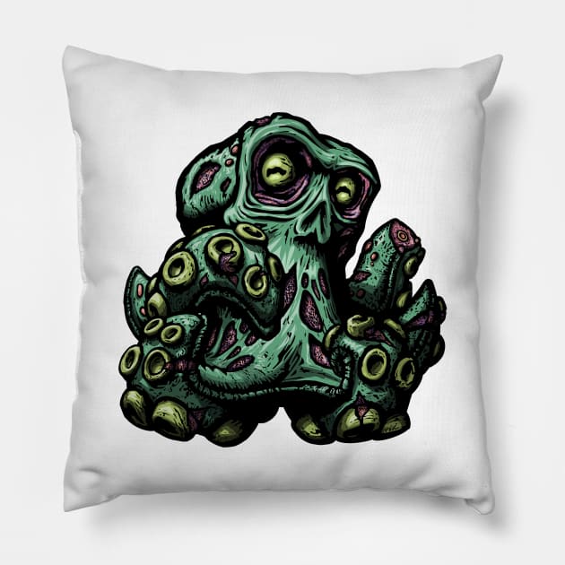 Octopus Zombie Pillow by Octomanart