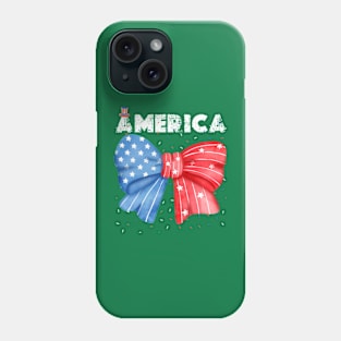 Rainbow American Flag Women Patriotic Shirt 4th of July Memorial Phone Case