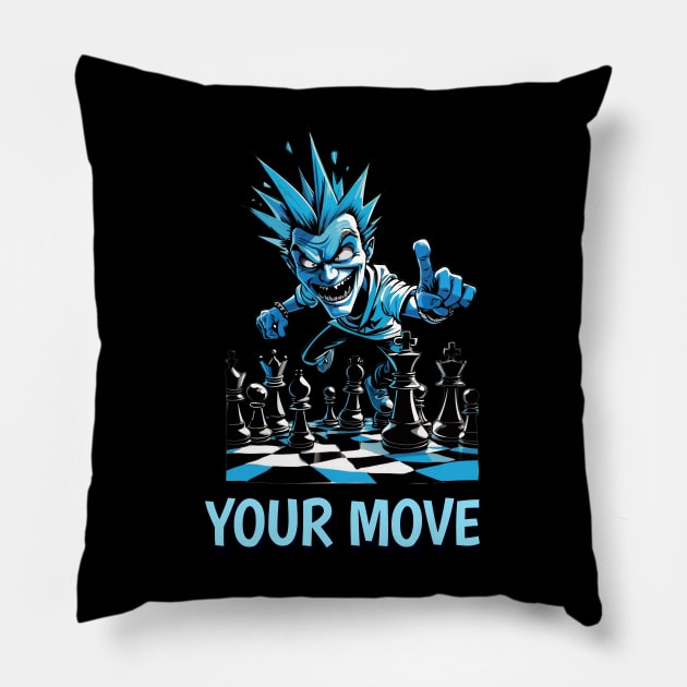 Your move Pillow by BishBashBosh