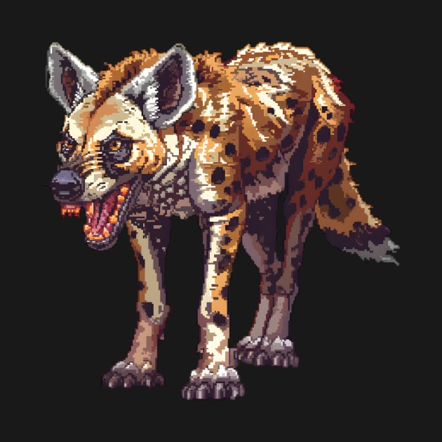 Pixelated Hyena Artistry by Animal Sphere