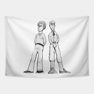 JCP Two Bois BW Tapestry